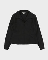 Vintage 1990s Jessica Zip-up Long Sleeve Blouse - M