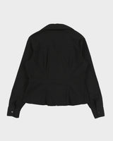 Vintage 1990s Jessica Zip-up Long Sleeve Blouse - M