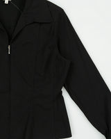 Vintage 1990s Jessica Zip-up Long Sleeve Blouse - M