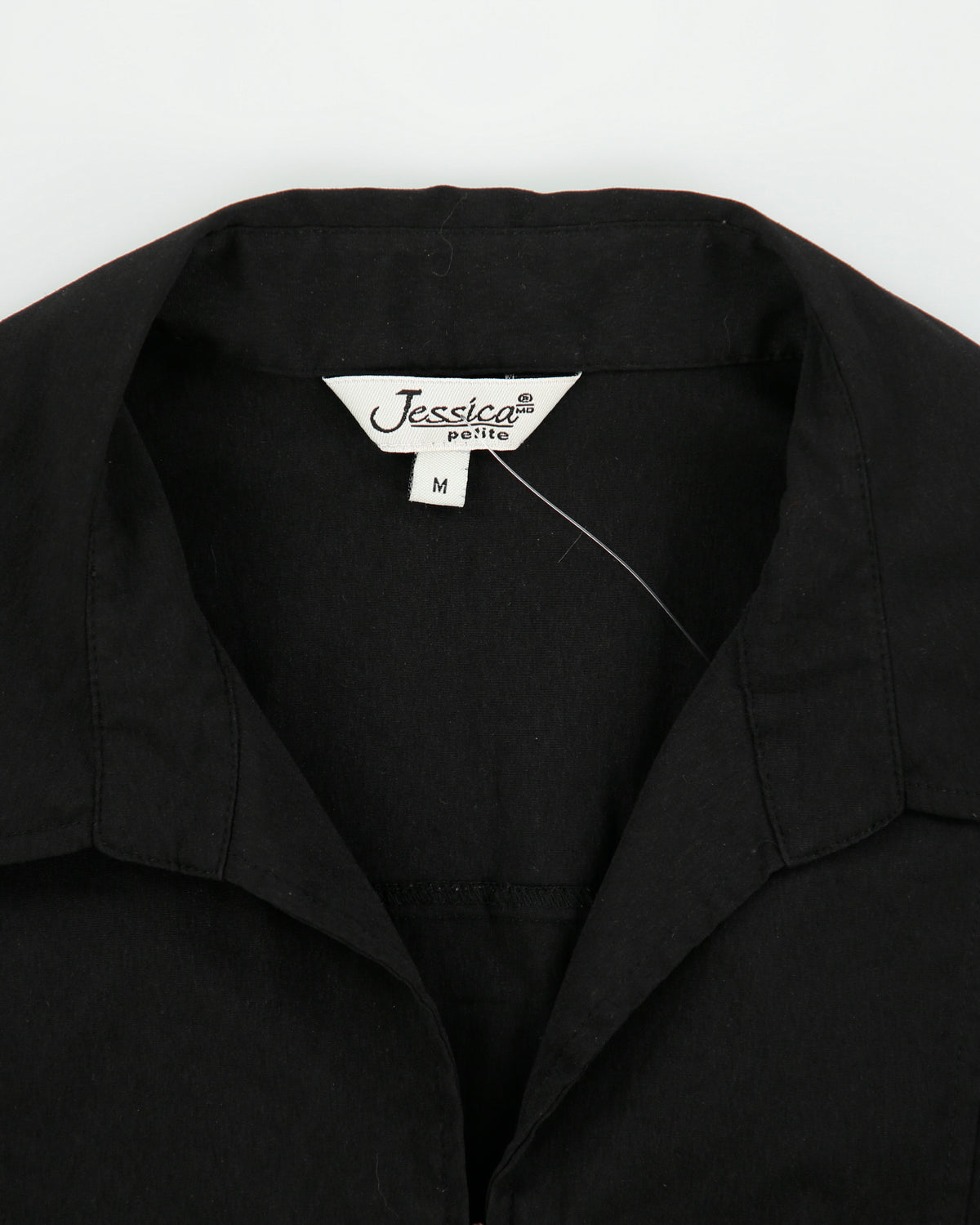 Vintage 1990s Jessica Zip-up Long Sleeve Blouse - M