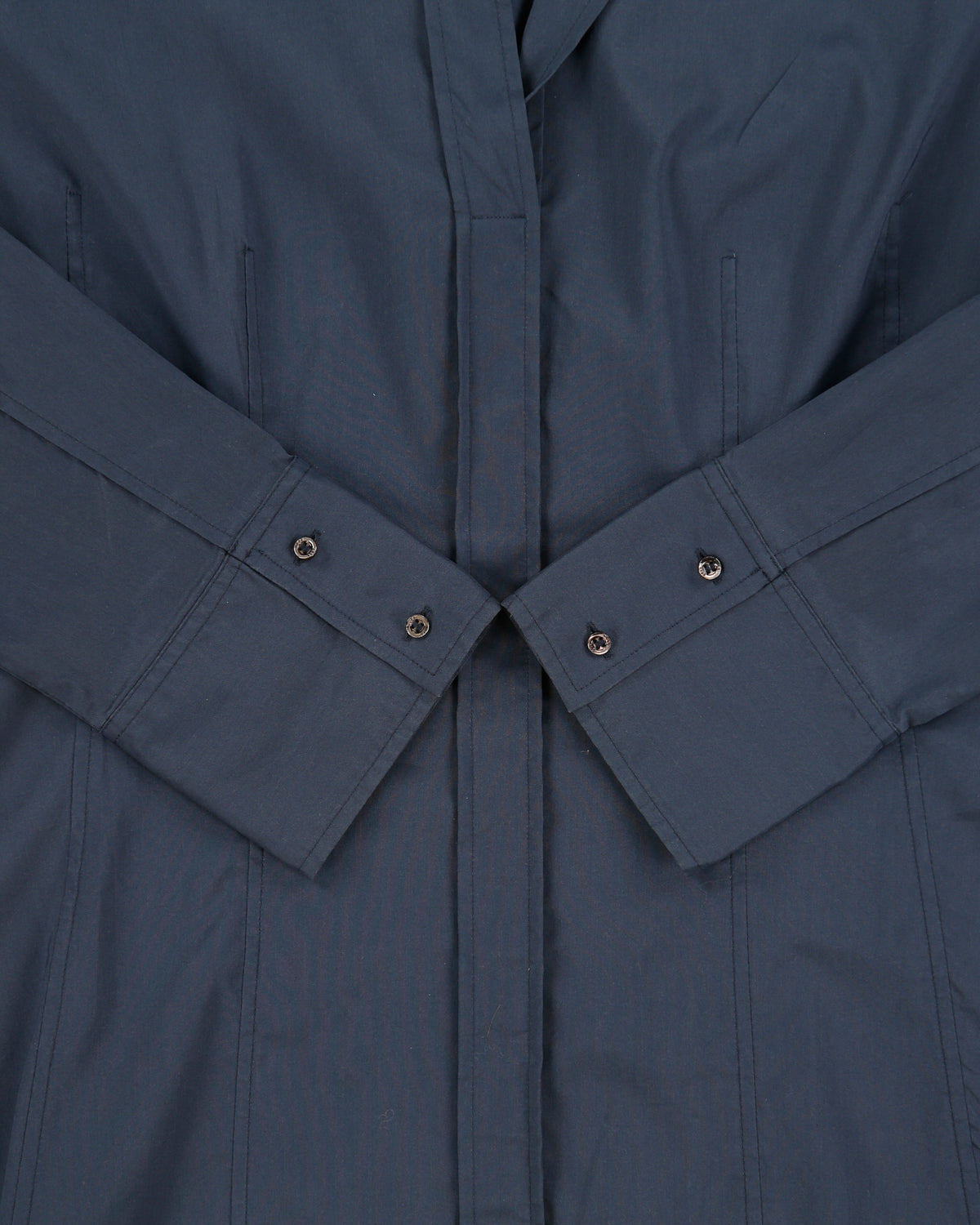 Vintage Y2K 00s Hugo Boss Double Side Zip Darted Long Sleeve Blouse - M