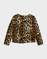 Vintage 1990s Moine USA Leopard Print Velvet Top - S