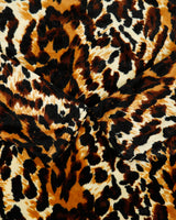 Vintage 1990s Moine USA Leopard Print Velvet Top - S