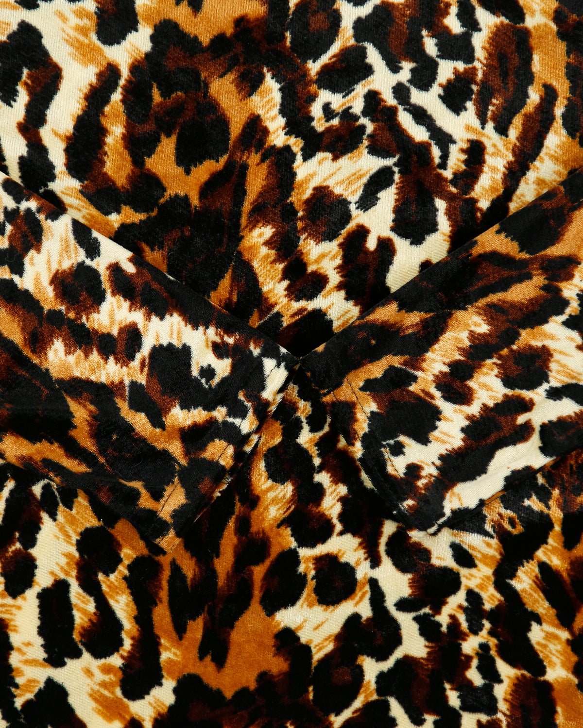 Vintage 1990s Moine USA Leopard Print Velvet Top - S