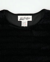 Vintage 1990s Yves St. Clair Swirl Pattern Velvet Long Sleeve Top - S