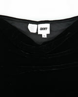 Vintage 1990s DKNY Made In USA Velvet Cowl Neck Top - S