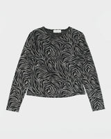 Vintage 1990s Beechers Brook For Fairweather Abstract Semi Mesh Long Sleeve Top - M