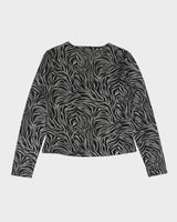 Vintage 1990s Beechers Brook For Fairweather Abstract Semi Mesh Long Sleeve Top - M
