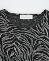Vintage 1990s Beechers Brook For Fairweather Abstract Semi Mesh Long Sleeve Top - M