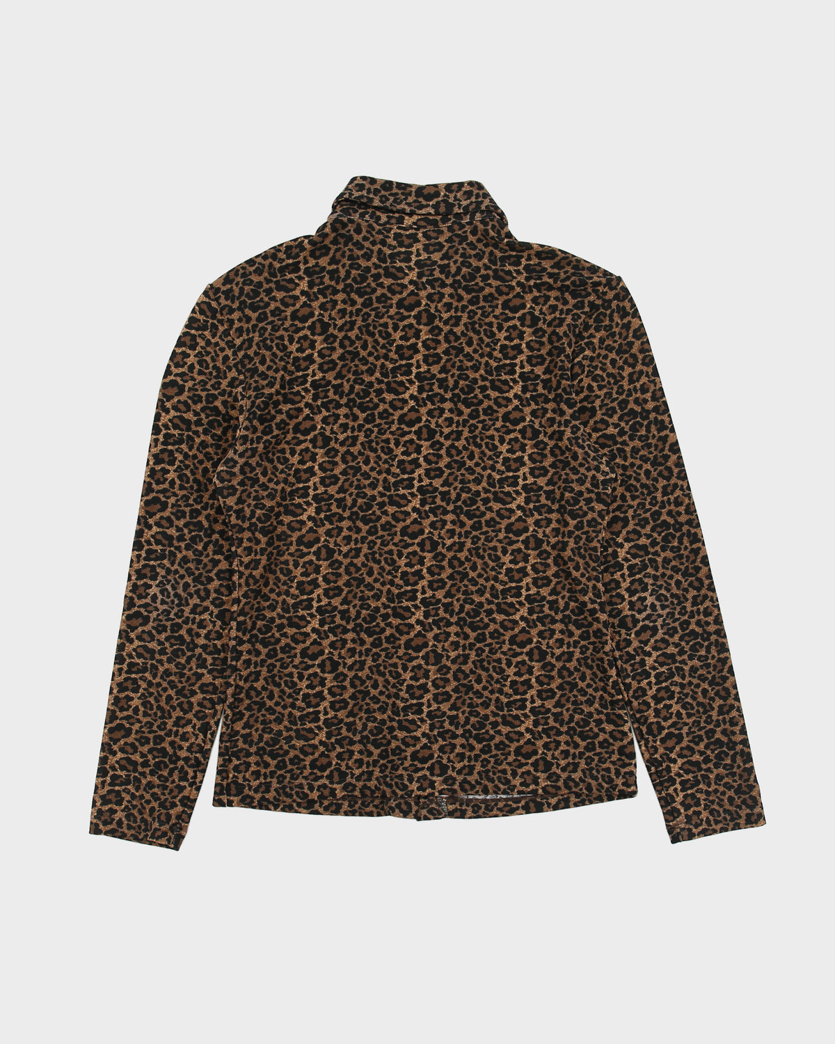 Vintage 1990s Le Chateau Made In USA Leopard Print Long Sleeve Blouse - S