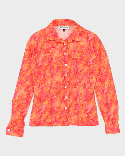 Y2K 00s Definition Pink & Orange Shirt - S