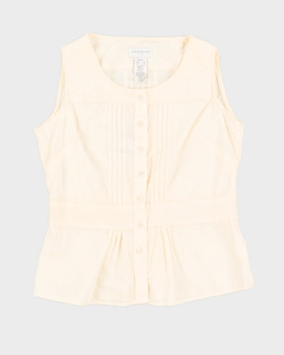 Liz Claiborne Pale Yellow Sleeveless Top - S