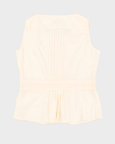 Liz Claiborne Pale Yellow Sleeveless Top - S