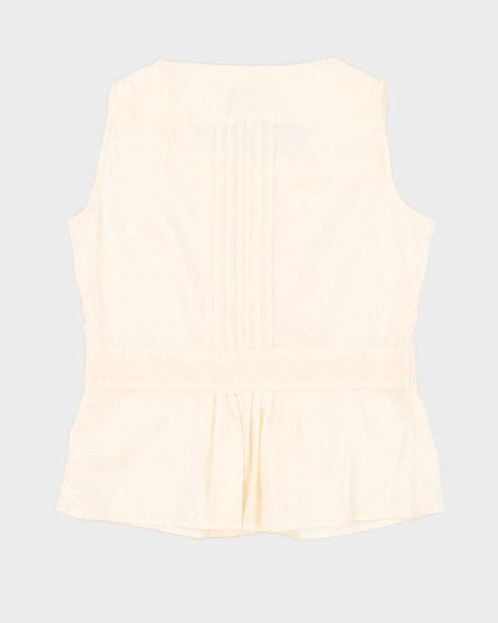 Liz Claiborne Pale Yellow Sleeveless Top - S