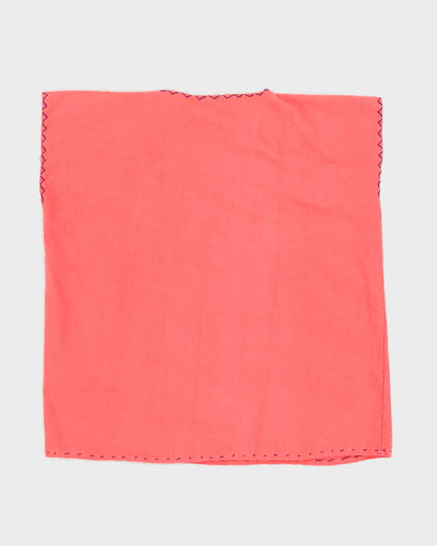 Pink Cotton Hand Embroidered Top - M