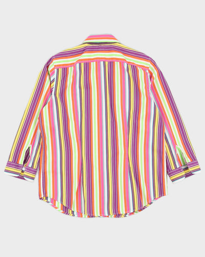 Lauren Ralph Lauren Pink Striped Blouse - M