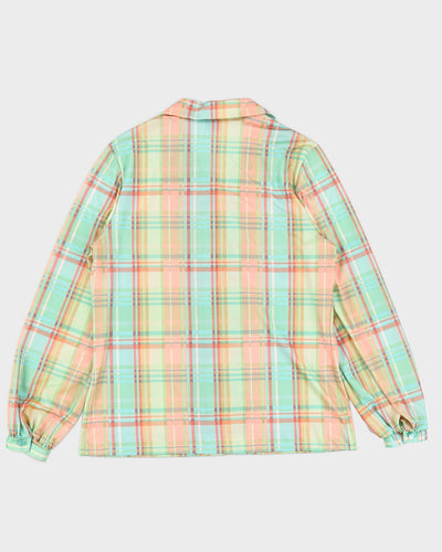 Vintage 1980s Green Pastel Blouse - M