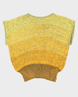 Vintage 70s Franck Olivier Yellow Tiger Knit Top - M/L