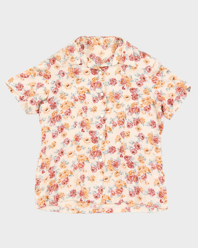 1980s Floral Blouse - S