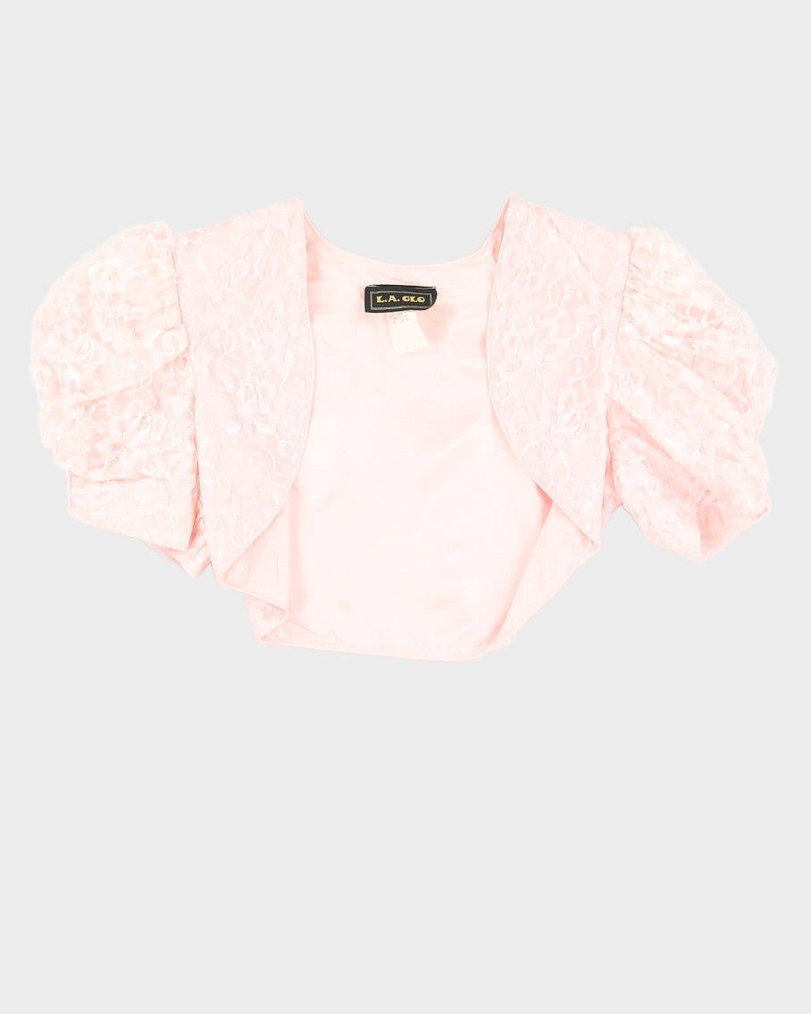 Pink Lace Bolero  - S