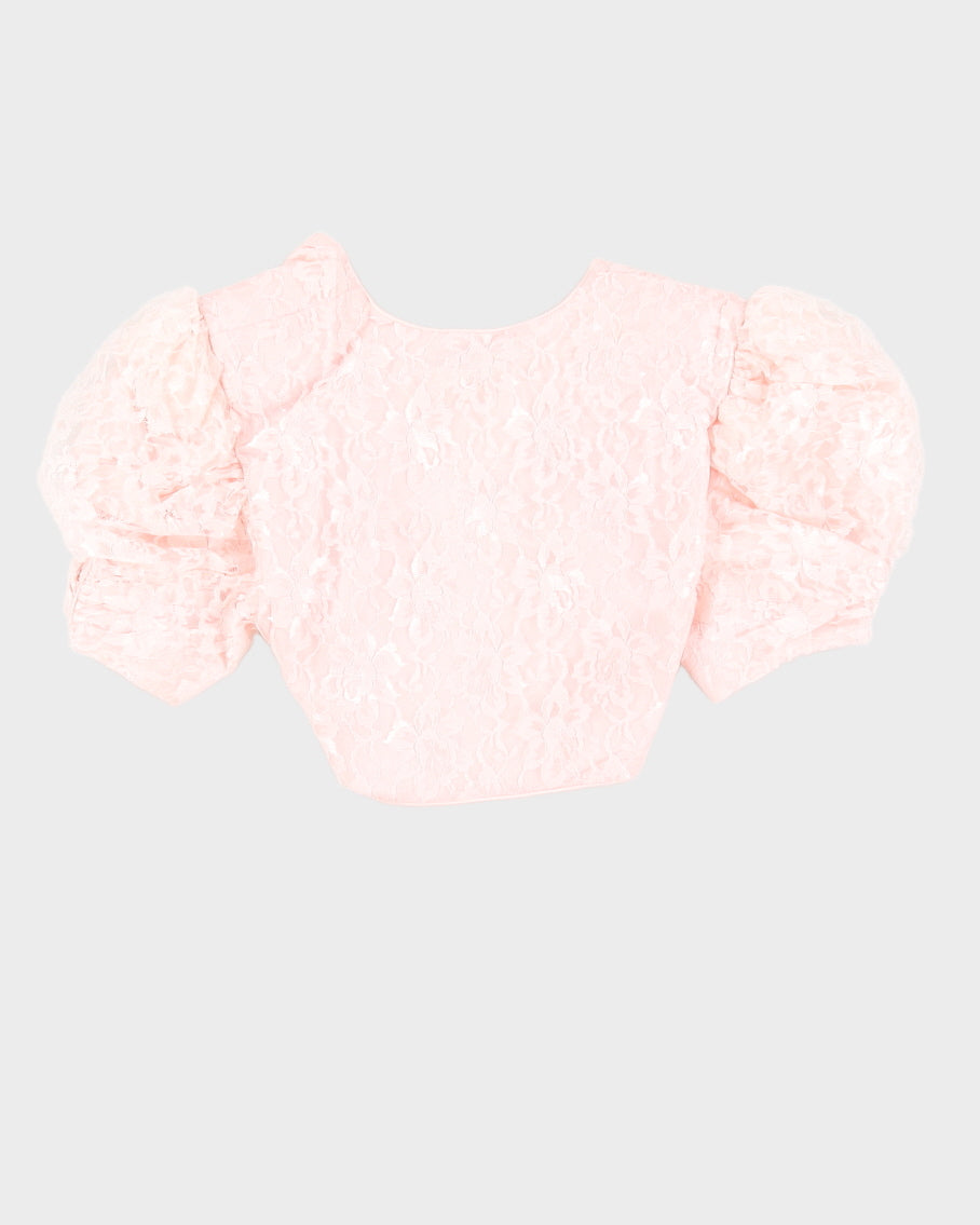 Pink Lace Bolero  - S