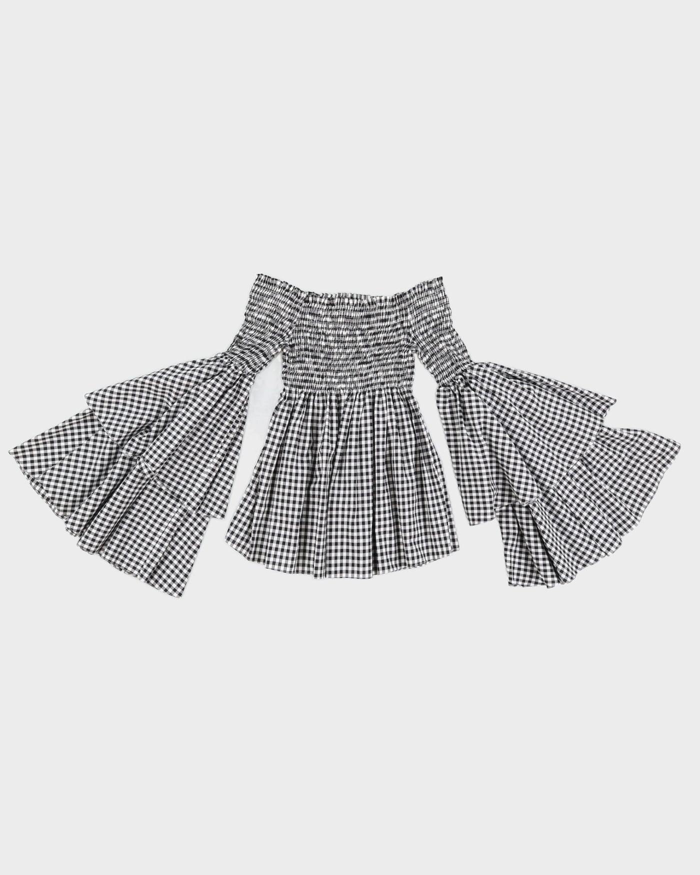 Caroline Constas Gingham Appolonia Top - L