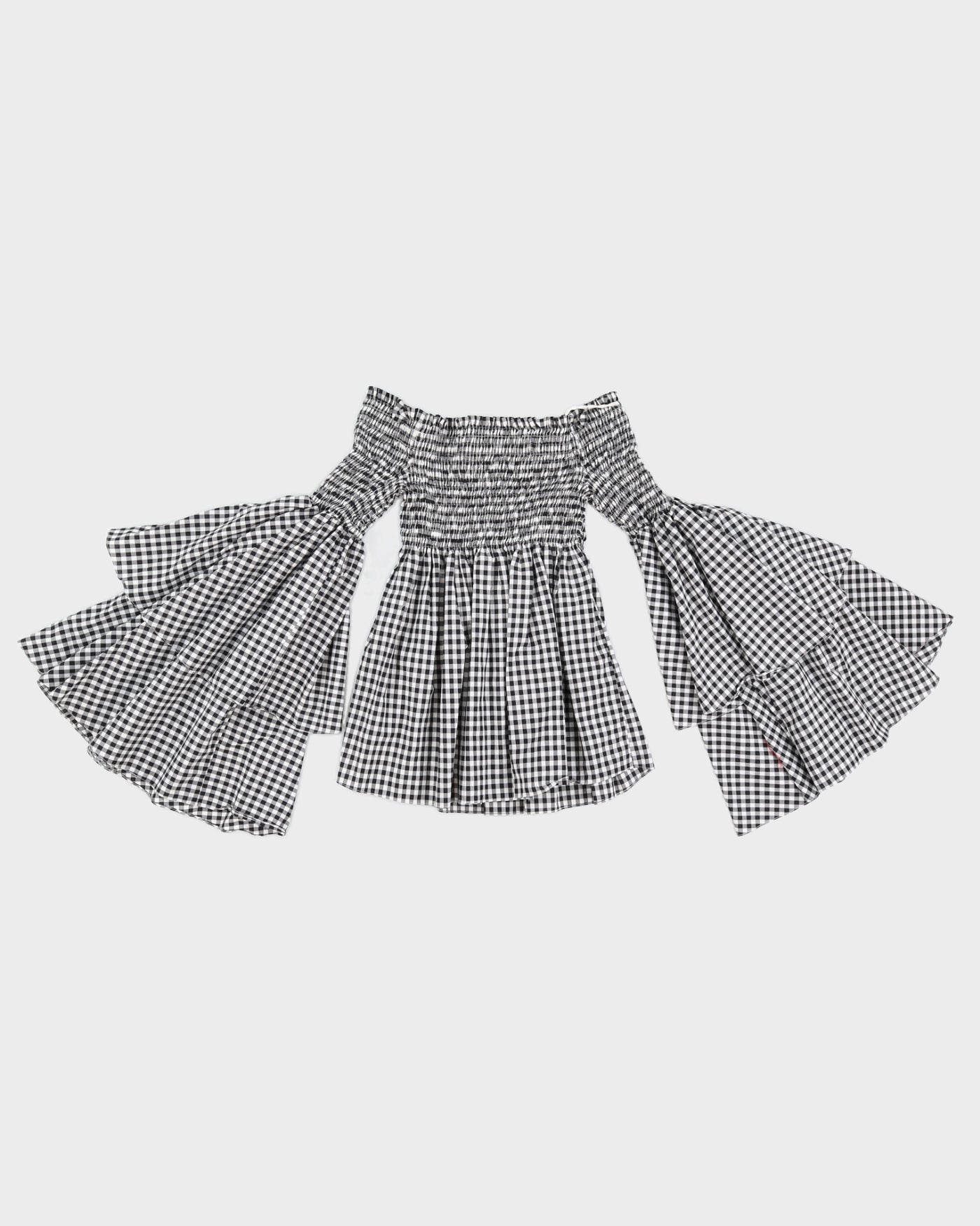 Caroline Constas Gingham Appolonia Top - L