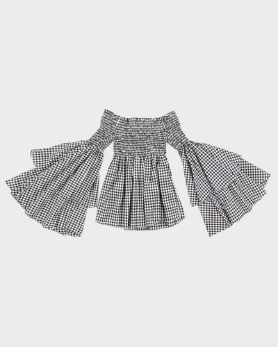 Caroline Constas Gingham Appolonia Top - L
