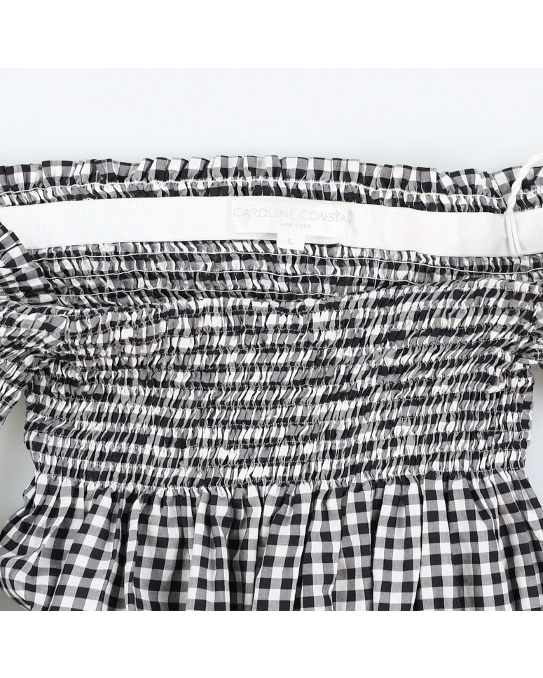 Caroline Constas Gingham Appolonia Top - L