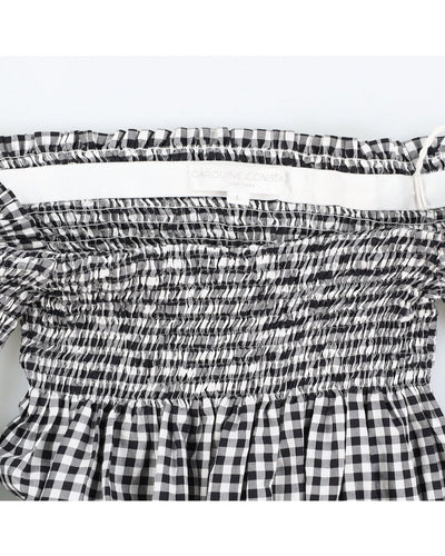 Caroline Constas Gingham Appolonia Top - L