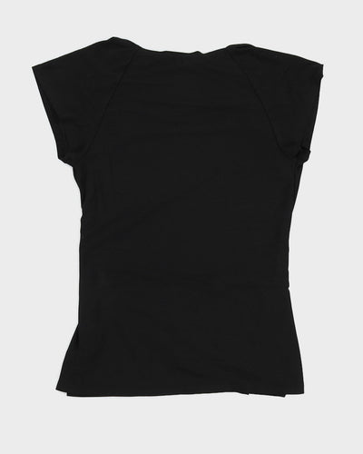 Black Y2K Cowl Neck Top - XS