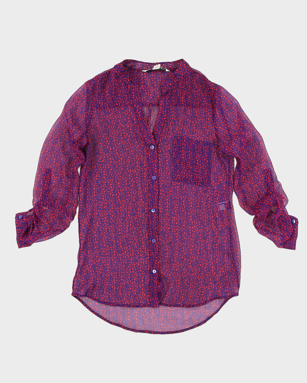 Diane Von Furstenberg Purple Silk Blouse - S