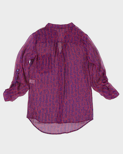 Diane Von Furstenberg Purple Silk Blouse - S