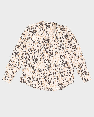 Rails Leopard Silk Blouse - L