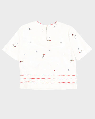 Ted Baker Linen Embroidery Top - S/M