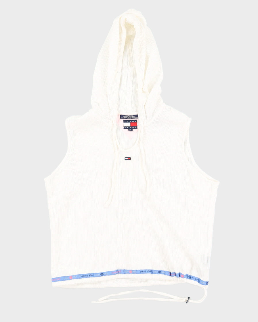 Vintage 90s Tommy Jeans x Tommy Girl Hooded Crop - L