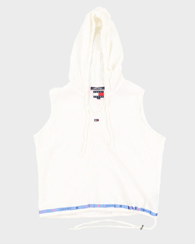 Vintage 90s Tommy Jeans x Tommy Girl Hooded Crop - L