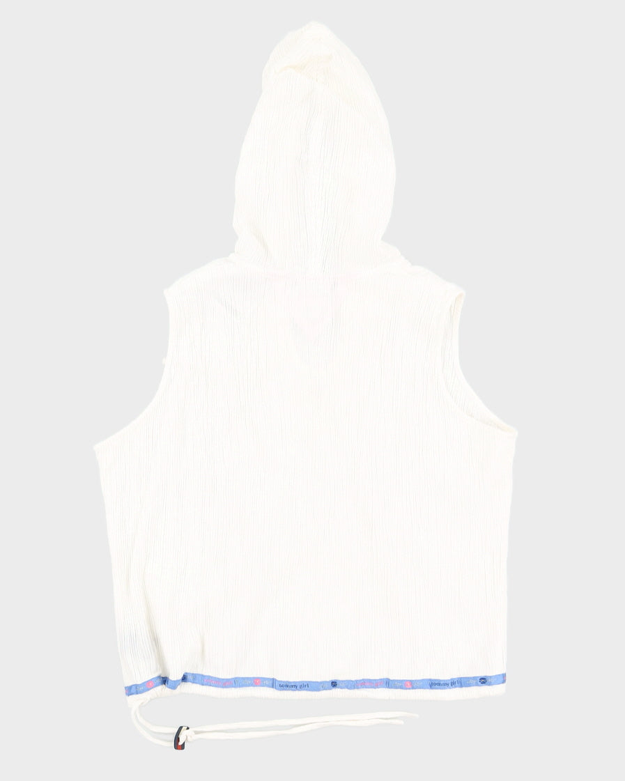 Vintage 90s Tommy Jeans x Tommy Girl Hooded Crop - L