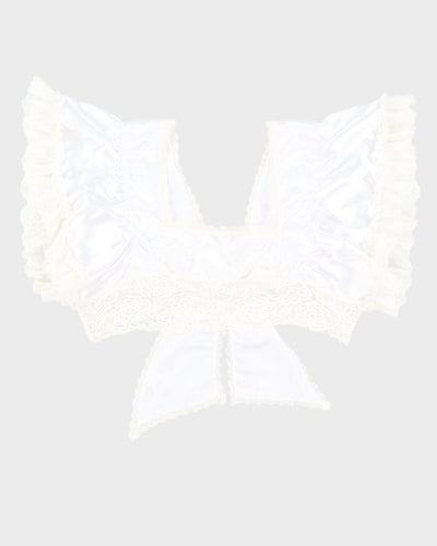 Y2K 00s Satin Lace Crop Top - M
