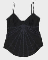 Y2K 00s Guess Silk Embroidery Cami - S