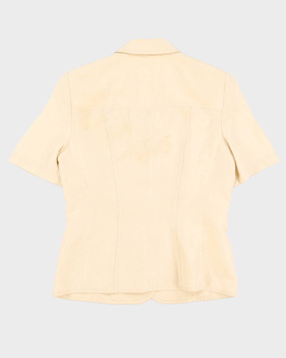 Vintage 00s Escada Beige Blouse - S/M