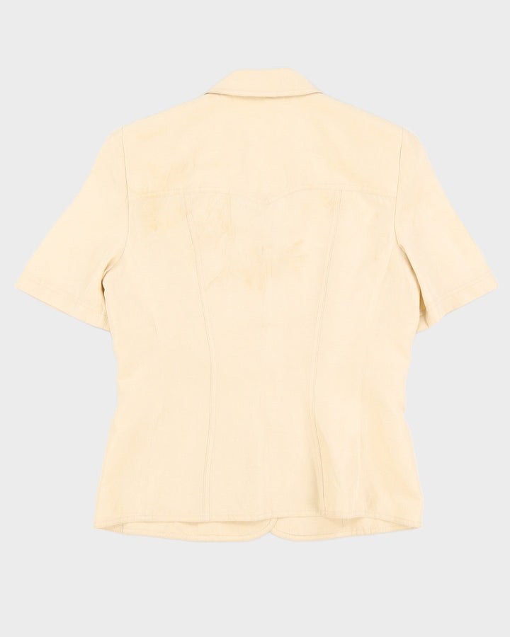 Vintage 00s Escada Beige Blouse - S/M