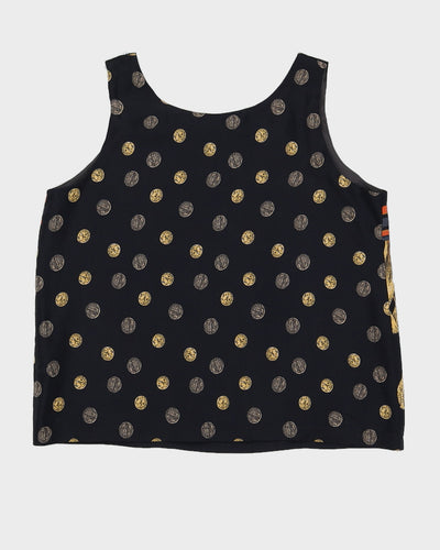 Vintage Patterned Loose Cami Top - M