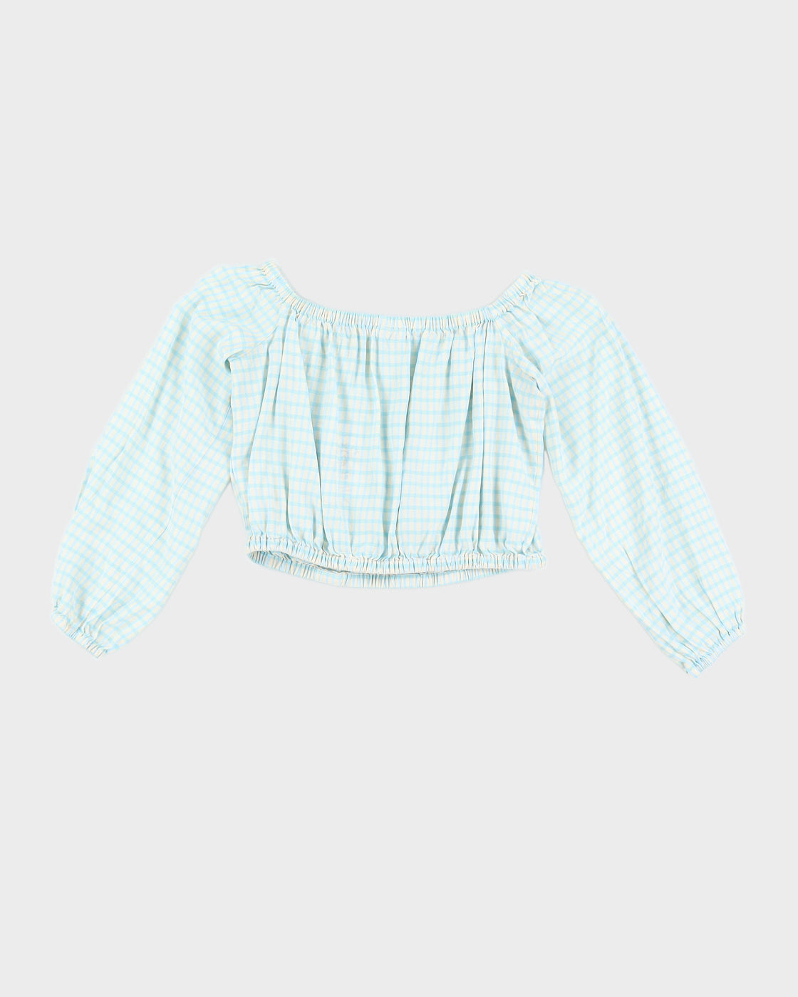Wilfred Blue Gingham Crop Top - S