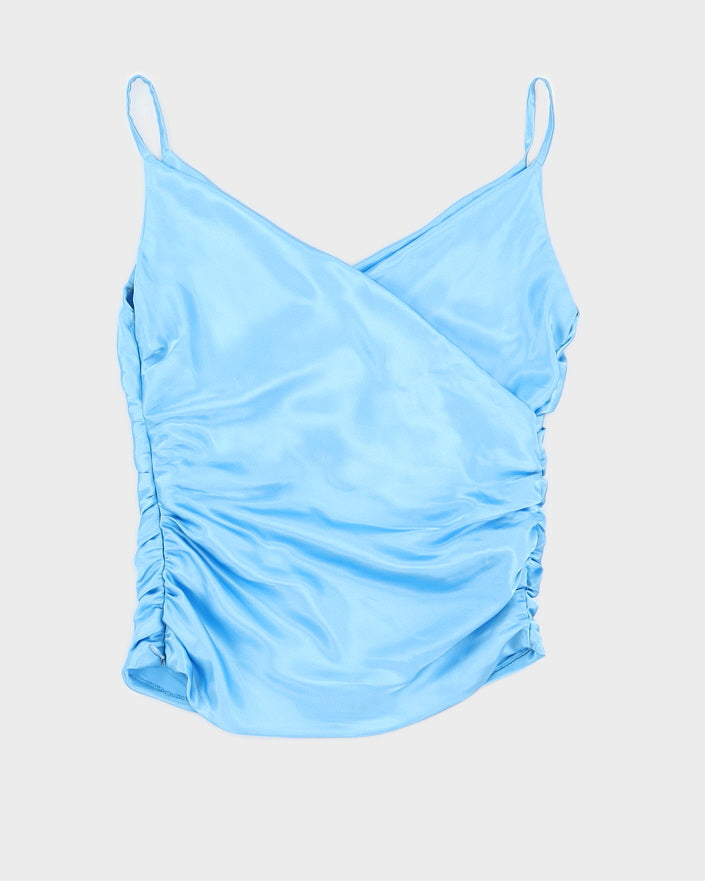 Y2K Blue Rouched Cami Top - XS
