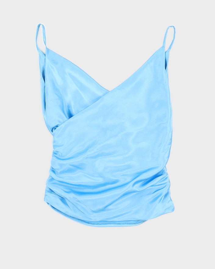 Y2K Blue Rouched Cami Top - XS
