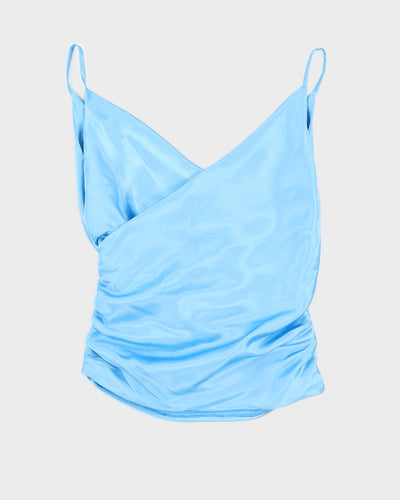 Y2K Blue Rouched Cami Top - XS