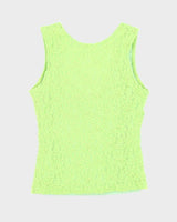 Y2K Green Lace Cami Top - XS
