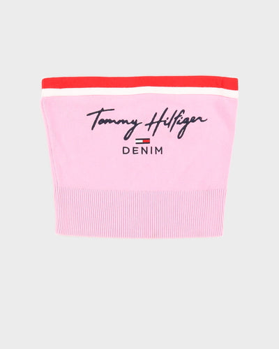 Tommy Hilfiger Pink Knitted Bandeau Top - M