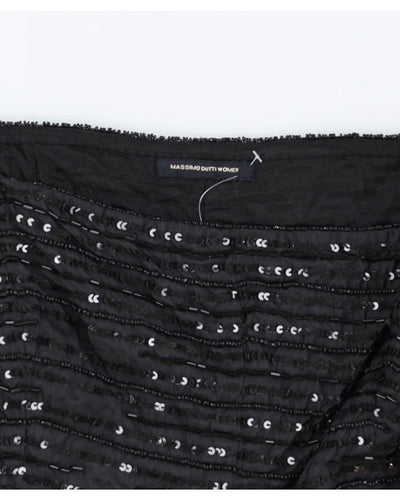 Massimo Dutti Women Black Sequin Cami Top - S